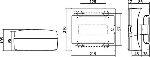 ЩРн-П-8, IP65, серый, с усиленным клеммным блоком 1х87308 DKC — фото 4