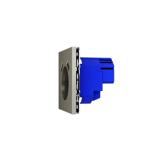 Розетка встраиваемая Voltum S70 с заземлением и защитными шторками, 16А, с USB, A+A, (шелк) — фото 14