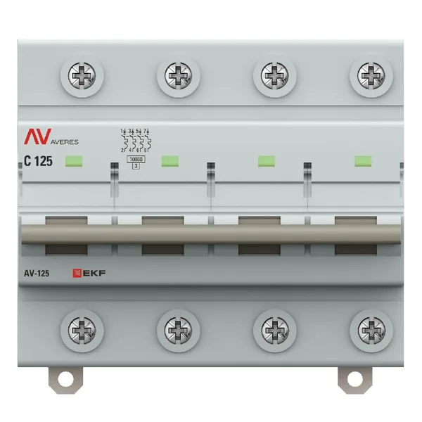 Выключатель автоматический ВА МОД AV-125 4П 100A D 10кА AVERES EKF — фото 2