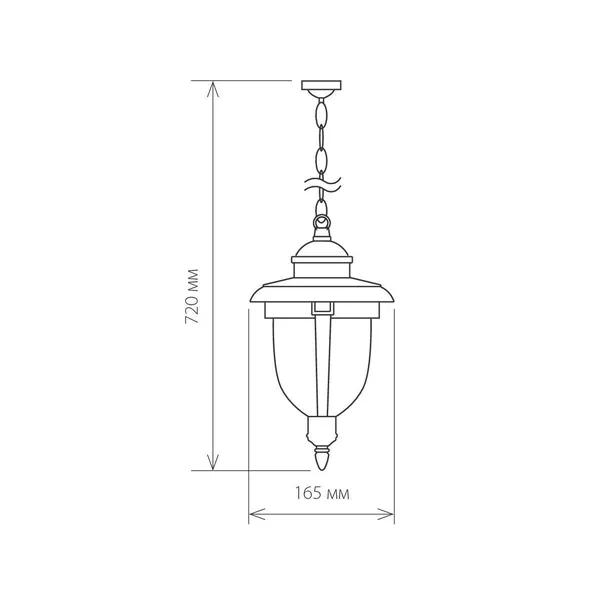 Уличный подвесной светильник 1*E27 черное золото IP44 Atlas H (a028009) Elektrostandard — фото 2