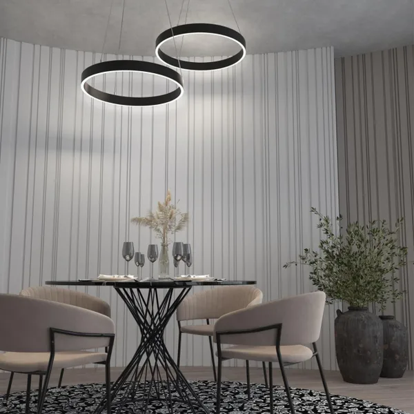 Св-к подвесной димм.,в комплекте пульт ДУ (2.4G) IP20 LED 3000К~6000К 36W 220V черный ITER NOVOTECH — фото 2
