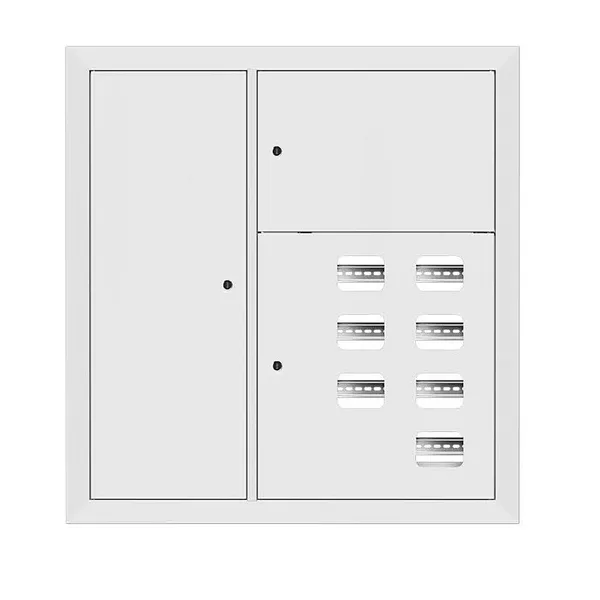 Щит этажный 7 кв, RAL9003 со слаботочным отсеком слева (1000х950х150) PROxima EKF