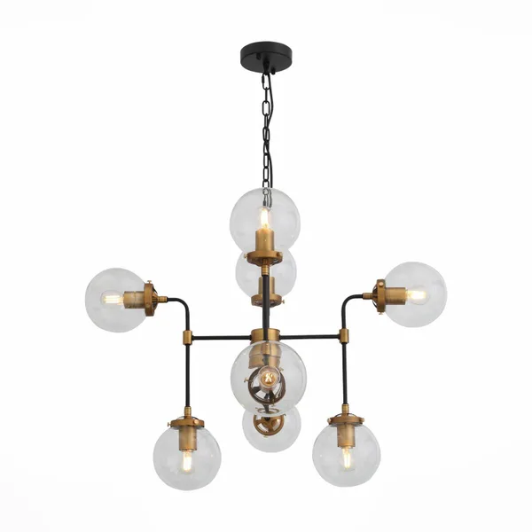 Люстра подвесная Черный, Золото/Прозрачный E27 8*40Вт SL234.403.08 ST LUCE