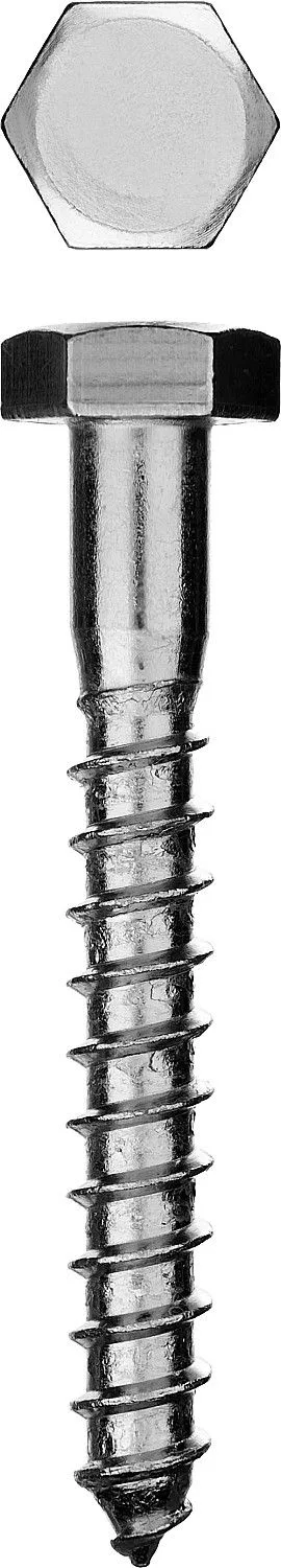 Шурупы ШДШ с шестигранной головкой (DIN 571), 180 х 10 мм, 1 шт, ЗУБР
