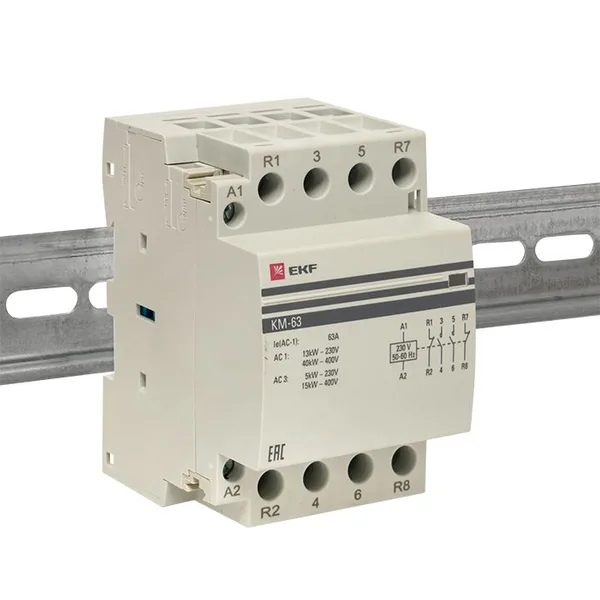 Контактор модульный КМ 63А 2NО+2NC (3 мод) PROxima EKF — фото 4