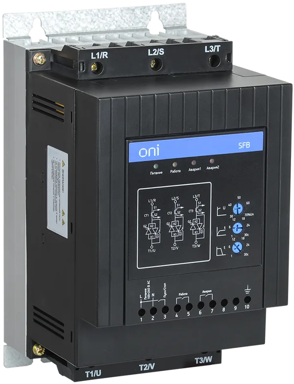 Устройство плавного пуска SFB 3Ф 380В 22кВт 45A Uупр 110-220В Modbus с выкл. ONI IEK