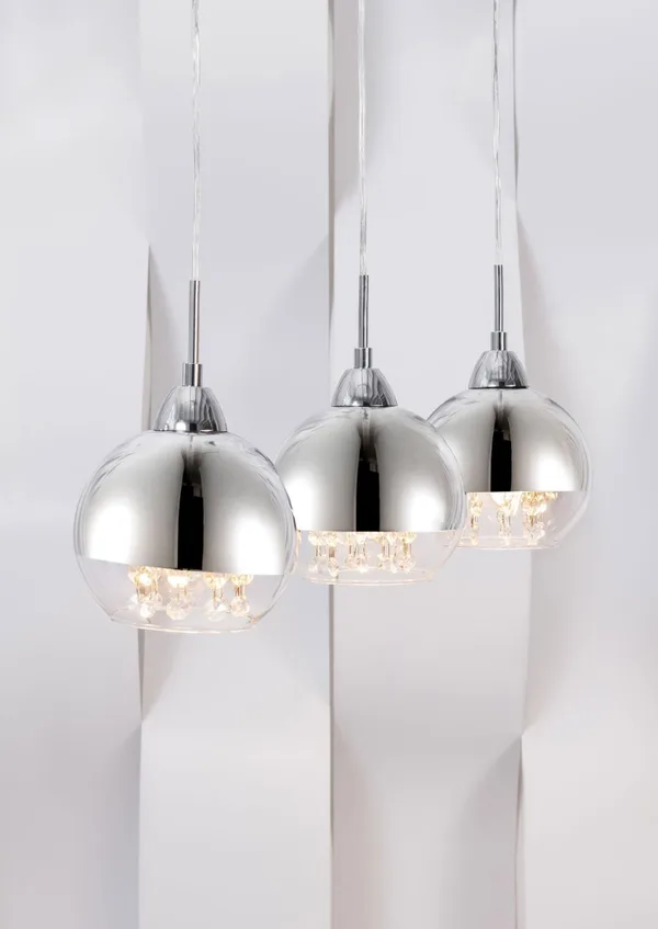 Подвесной светильник 3*E14 40Вт Никель IP20 Iceberg P012-PL-03-N Maytoni — фото 3