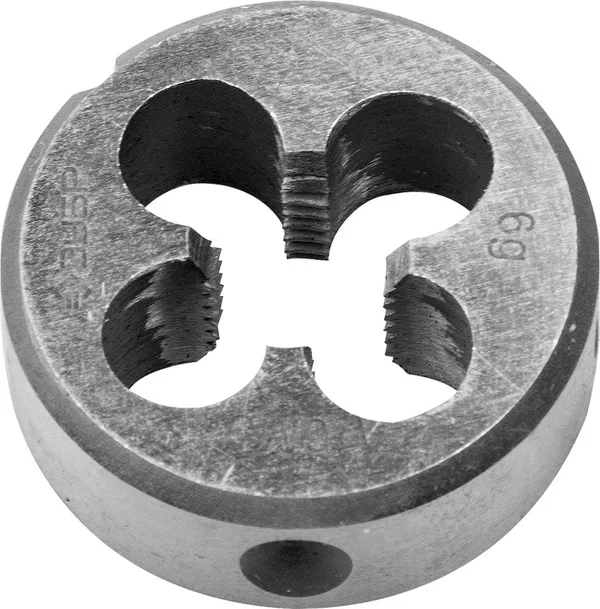 М10x1.25мм, плашка, сталь Р6М5, круглая машинно-ручная 4-28023-10-1.25 ЗУБР