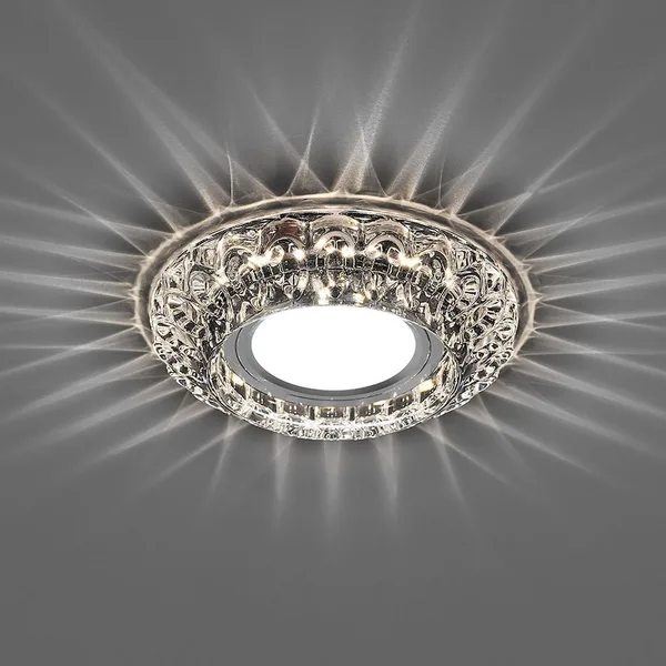 Светильник встраиваемый с LED подсветкой Feron CD987 потолочный MR16 G5.3 прозрачный — фото 2