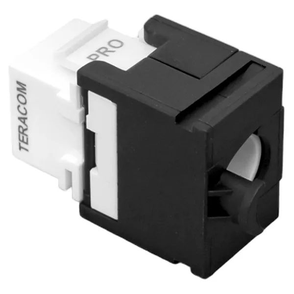 Модуль Keystone TERACOM PRO Cat,5E неэкранированный 110 IDC 180 градусов самозажимной (Toolless) черный EKF — фото 2