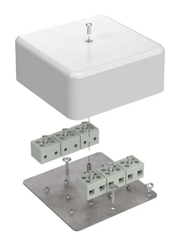 Коробка огнестойкая для кабель-канала 40-0470-FR6.0-12 Е15-Е60 (латунь) 103х103х45 Промрукав (22 шт/уп)