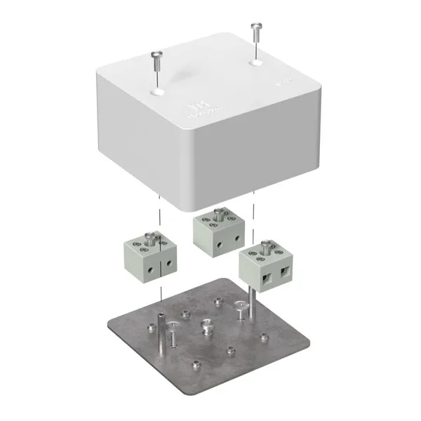 Коробка огнестойкая для кабель-канала 40-0460-FR6.0-6 Е15-Е120 85х85х45 RAL9003 Промрукав (44 шт/уп)