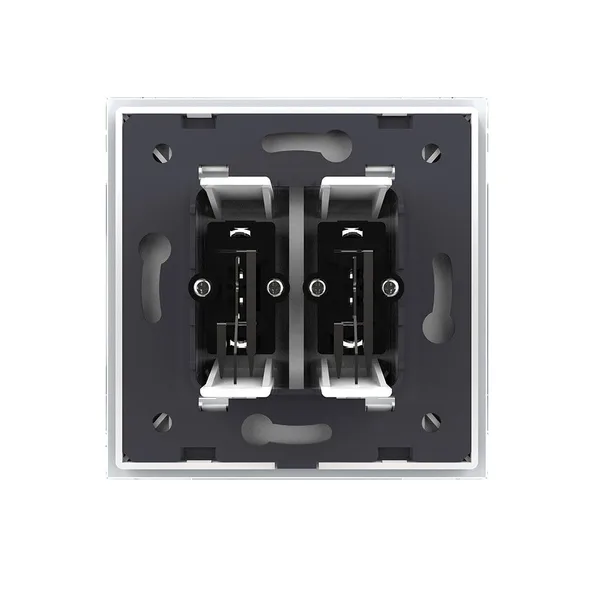Розетка аудио RCA "2-ой тюльпан" двойная Белая Livolo — фото 4