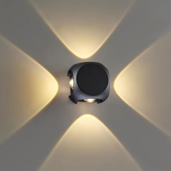 Настенный св-к IP54 LED 8W 716Лм 3200K MIKO черн/металл ODEON LIGHT — фото 3