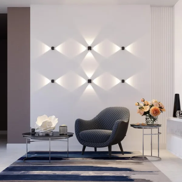 Настенный св-к IP54 LED 8W 716Лм 3200K MIKO черн/металл ODEON LIGHT — фото 2