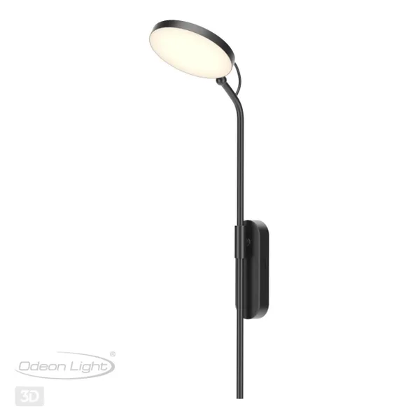 Настенный св-к IP20 LED 7W 423Лм 3000K REDMOND черный/металл ODEON LIGHT — фото 3