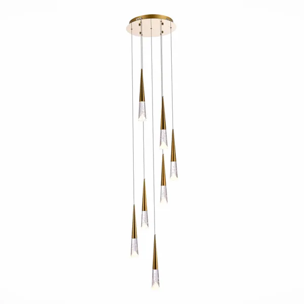 Люстра подвесная Золотистый/Прозрачный LED 7*3Вт 3000К SL6111.203.07 ST LUCE