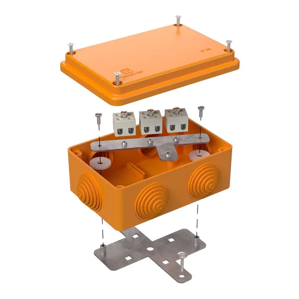 Коробка огнестойкая для о/п 40-0340-FR1.5-6 Е15-Е120 120х80х50 RAL2004 Промрукав (15 шт/уп)