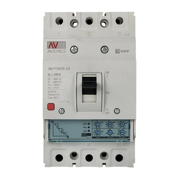 Выключатель автоматический AV POWER-1/3 160А 100кА ETU2,0 AVERES EKF — фото 3