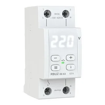 Реле напряжения 2 мод.63А на DIN-рейку 1 ф.230V RBUZ