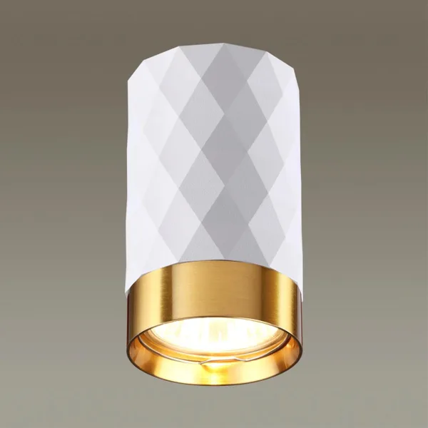 Потолочный св-к IP20 LED GU10 max 10W AD ASTRUM белый/золотистый/металл ODEON LIGHT — фото 3