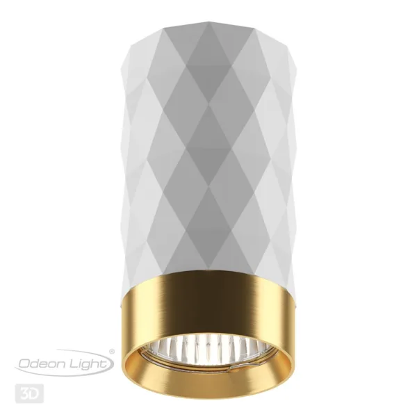 Потолочный св-к IP20 LED GU10 max 10W AD ASTRUM белый/золотистый/металл ODEON LIGHT — фото 4