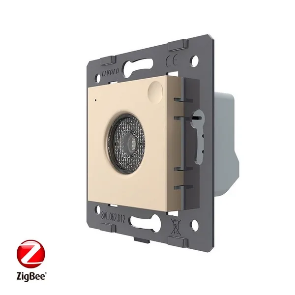 Датчик шума и освещенности ZigBee, цвет золотой (механизм) Livolo