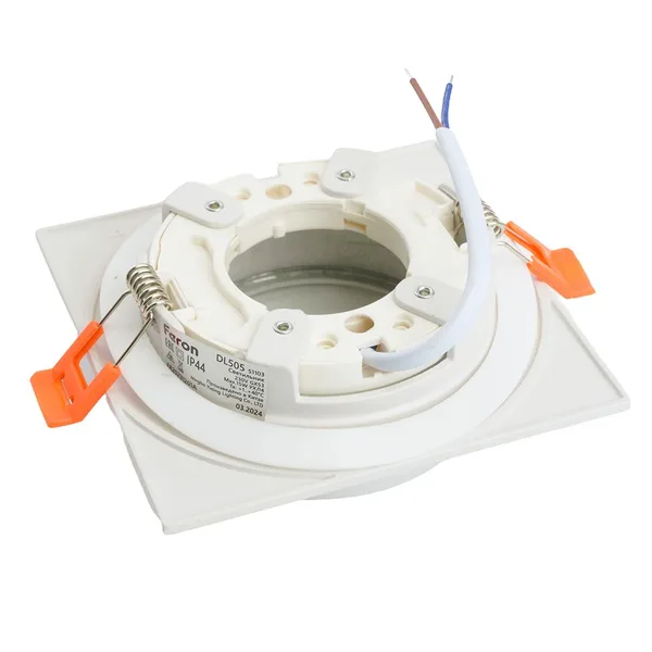 Светильник потолочный встраиваемый, 15W 230V GX53, IP44, белый, квадрат, без лампы, DL505 Feron — фото 10