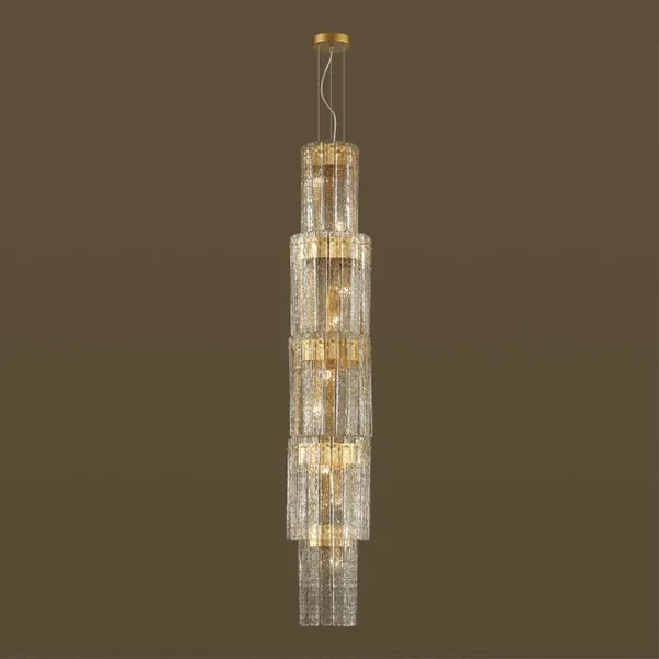 Люстра E14 9*40W MERKALE матов.золотой/прозрачный/стекло/ ODEON LIGHT — фото 3
