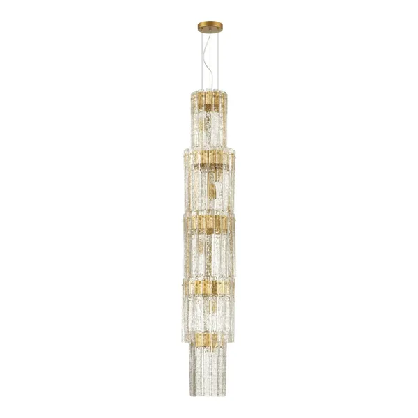 Люстра E14 9*40W MERKALE матов.золотой/прозрачный/стекло/ ODEON LIGHT