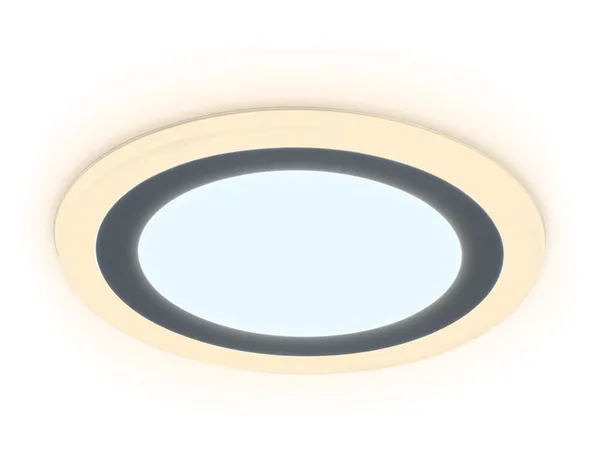 Встраиваемый светодиодный светильник с подсветкой DCR376 12W+4W 6400K/3000K 85-265V D195*28 Ambrella Light