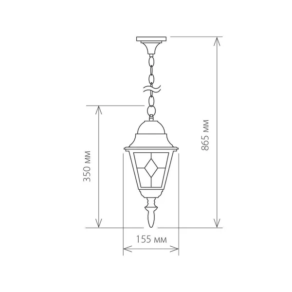 Уличный подвесной светильник 1*E27 черный IP44 (a025021) Elektrostandard — фото 2