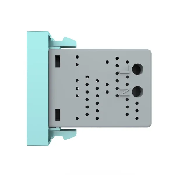 Розетка USB с блоком питания 2.1А 5В, цвет зеленый (механизм) Livolo — фото 3