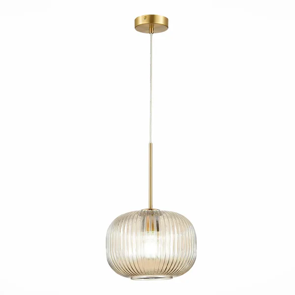Светильник подвесной Латунь/Коньячный E27 1*60Вт SL1154.313.01 ST LUCE