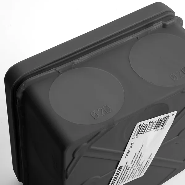 Коробка разветвительная 2х компонентная HF EBX40-48-67, 80*80*40мм, 8 вводов, IP67, черная (GE42435-05) STEKKER — фото 2
