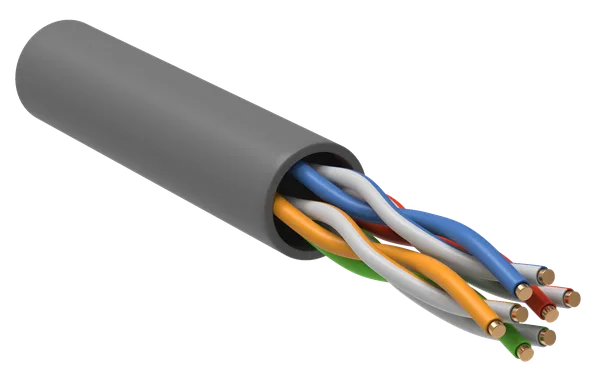 ITK Витая пара U/UTP кат.5E 4х2х24AWG PATCH серый (500м)