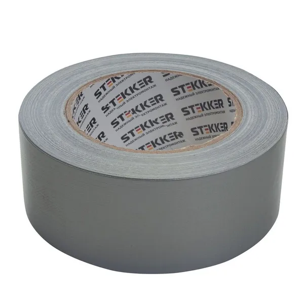 Армированная клейкая лента STEKKER INTP4-02148-40 0,21*48 мм, 40м, на тканевой основе, серый
