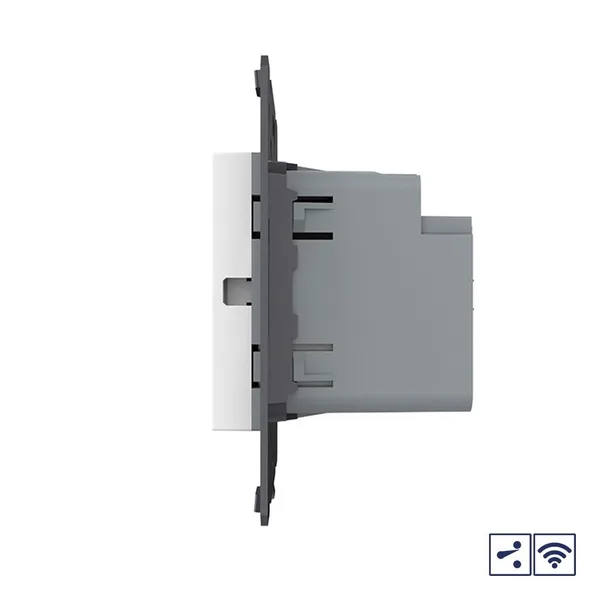 Одноклавишный проходной сенсорный выключатель Module с радиоупр., цвет белый (механизм) Livolo — фото 3