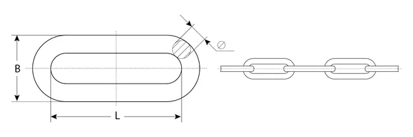 Цепь длиннозвенная, DIN 763, оцинкованная сталь, d=3мм, L=120м, Профессионал ЗУБР — фото 2