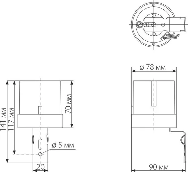 Датчик освещенности 1200W белый IP44 (a030063) Elektrostandard — фото 7