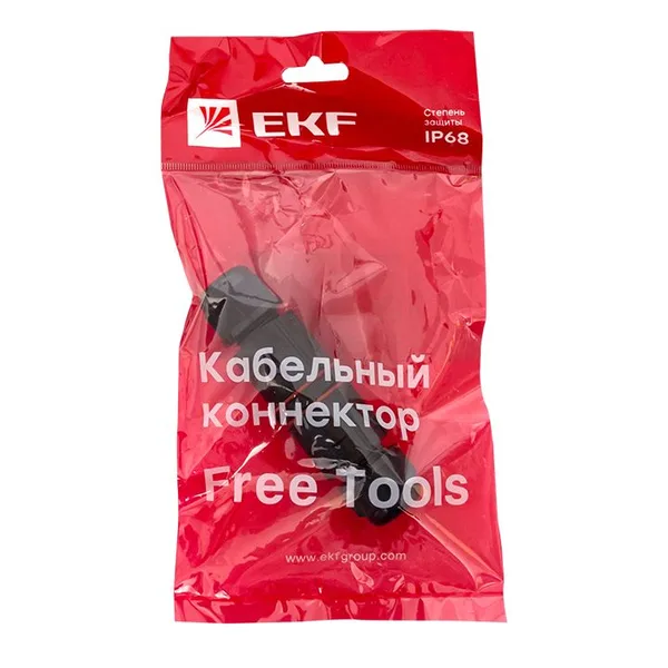 Кабельный коннектор I-образный (СМК 3PIN) IP68 FreeTools PROxima EKF — фото 3