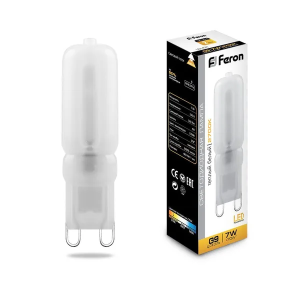 Лампа светодиодная Feron LB-431 G9 7W 2700K — фото 3