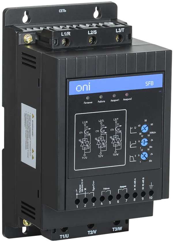 Устройство плавного пуска SFB 3Ф 380В 11кВт 22A Uупр 24В Modbus с выкл. ONI IEK