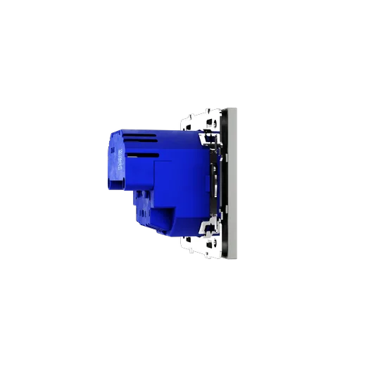 Розетка встраиваемая Voltum S70 с заземлением и защитными шторками, 16А, с USB, A+A, (сталь) — фото 24