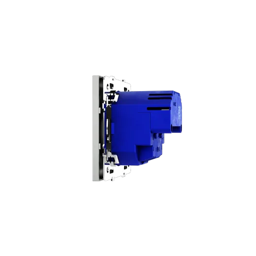 Розетка встраиваемая Voltum S70 с заземлением и защитными шторками, 16А, с USB, A+A, (сталь) — фото 11