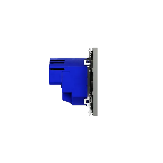 Розетка встраиваемая Voltum S70 с заземлением и защитными шторками, 16А, с USB, A+A, (сталь) — фото 23