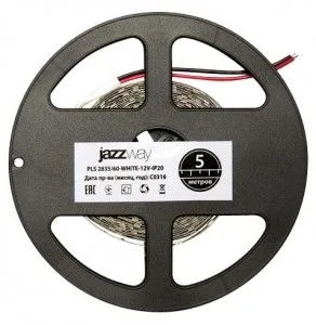 Лента св/д 12V 12W/m 120Led/m IP20 6500K 5м Jazzway