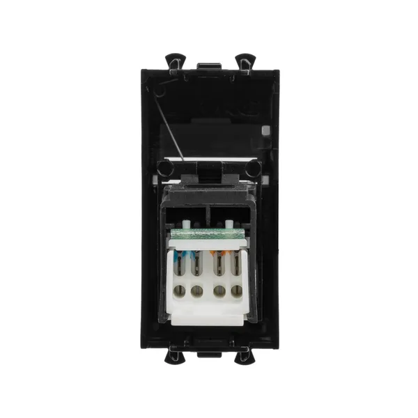Компьютерная розетка RJ-45 модульная, кат.5е, "Avanti", "Черный квадрат", 1 модуль DKC — фото 3