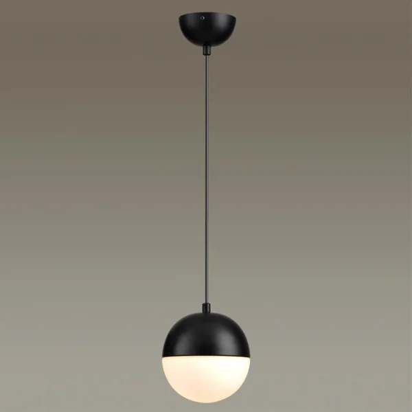 Подвес E27 1*40W PINGA черный/металл/белый/стекло ODEON LIGHT — фото 2