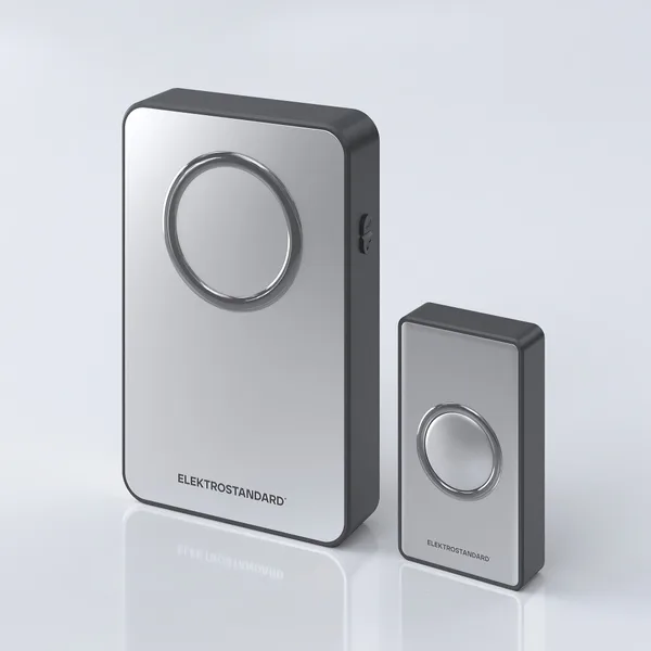 Звонок беспроводной 38M серебряный, черный IP20 (a055697) Elektrostandard
